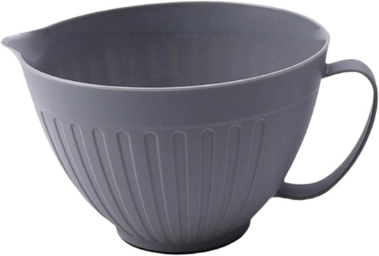Mixing Bowl Batter Bowl Long Handle with Spout Oatmeal Bowl Serving Bowl Salad Bowl for Cooking Baking Soup Prepping Dessert, Pink