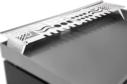 Utheer 2-Pack Griddle Warming Rack for Blackstone 28" Griddles, Stainless Steel Flat Top Grill Accessories | Reversible Rack Adds Prep Space, Foldable Clip-On Design Expands Cooking & Holding Area