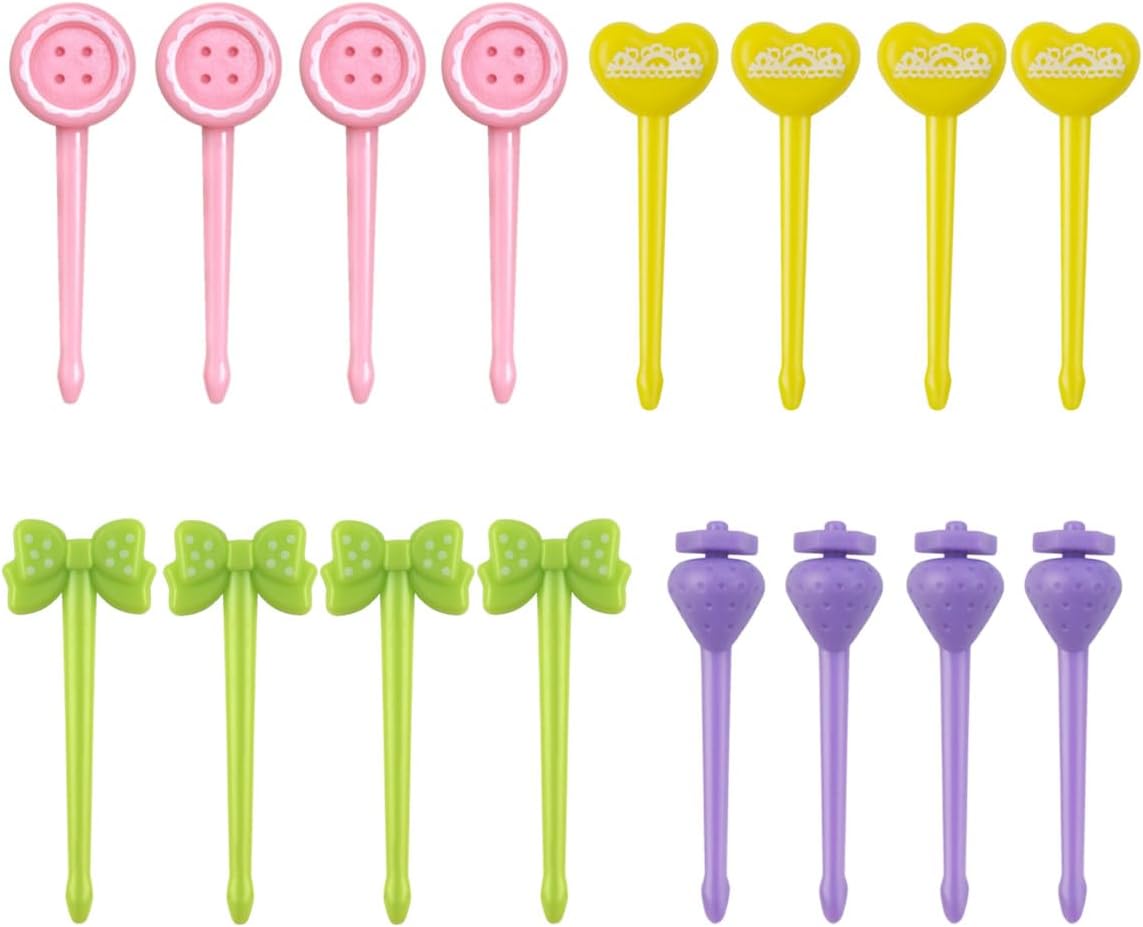 16 Pcs Fruit Picks for Kids Food Picks Bento Lunch Box Cute Animal Toothpicks Lunch Bento Accessories for Toddler Mini Dinosaur Toddler Fruit Picks Cartoon Fruit Forks Reusable Kids Lunch Accessories