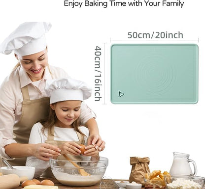 Silicone Baking Mat, 24"X16" Extra Large Non-stick Silicone Mat With High Edge, Food Grade Silicone Dough Rolling Mat For Making Cookies, Macarons, Multipurpose Mat, Countertop Mat, Placemat