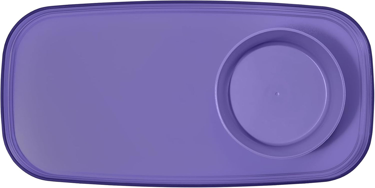 madesmart dipware Small Serving Plate, Stackable & Removable Dip Bowl for Salsa, Queso, Salad, Olives, Dishwasher & Microwave Safe, Multipurpose Plate & Bowl, Blue