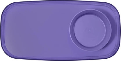 madesmart dipware Small Serving Plate, Stackable & Removable Dip Bowl for Salsa, Queso, Salad, Olives, Dishwasher & Microwave Safe, Multipurpose Plate & Bowl, Blue