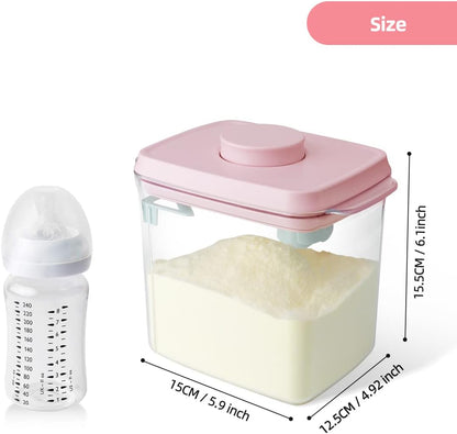 Ankou Airtight Container Set - (380ml 4 Pcs) Stackable One Button Openning Food Containers for Snacks Candy Salt Herbs Spices BPA-Free Tranparent (0.32 QT * 4)