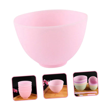 Didiseaon Silicone Mask Mixing Bowl Set 5pcs Facial Mask Mixing Bowl Spa Supplies Non-slip Easy to Clean