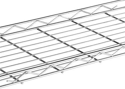 Whitmor 2-Wire Shelving Unit, Metal Storage Shelves, Stacking Shelf with Basket, Easy Assembly Home Organizer for Pantry, Kitchen, Garage, Plant