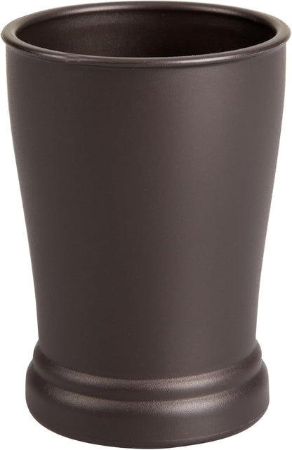 iDesign Tumbler Cup for Bathroom Organization, The Kent Collection, 3" x 3" x 4.25", Bronze (Pack of 2)