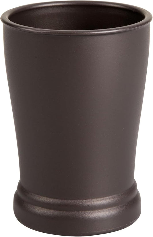 iDesign Tumbler Cup for Bathroom Organization, The Kent Collection, 3" x 3" x 4.25", Bronze (Pack of 2)