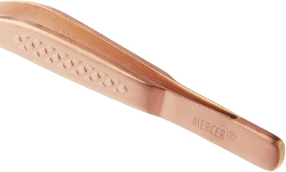 Mercer Culinary 18-8 Stainless Steel Chef Plating Tongs, Offset Tip, 6-1/2 Inch
