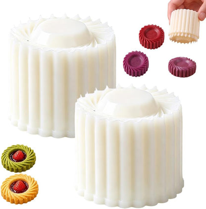 Sunflower Mooncake Mold, Double-Ended Hand Press Cookie Stamp (2)