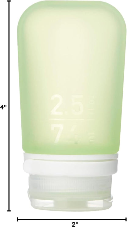 humangear GoToob+ (XL) | Refillable Silicone Travel Bottle | Locking Lid | Food-Safe Material | Blue, XL (6 fl.oz.; 177ml)