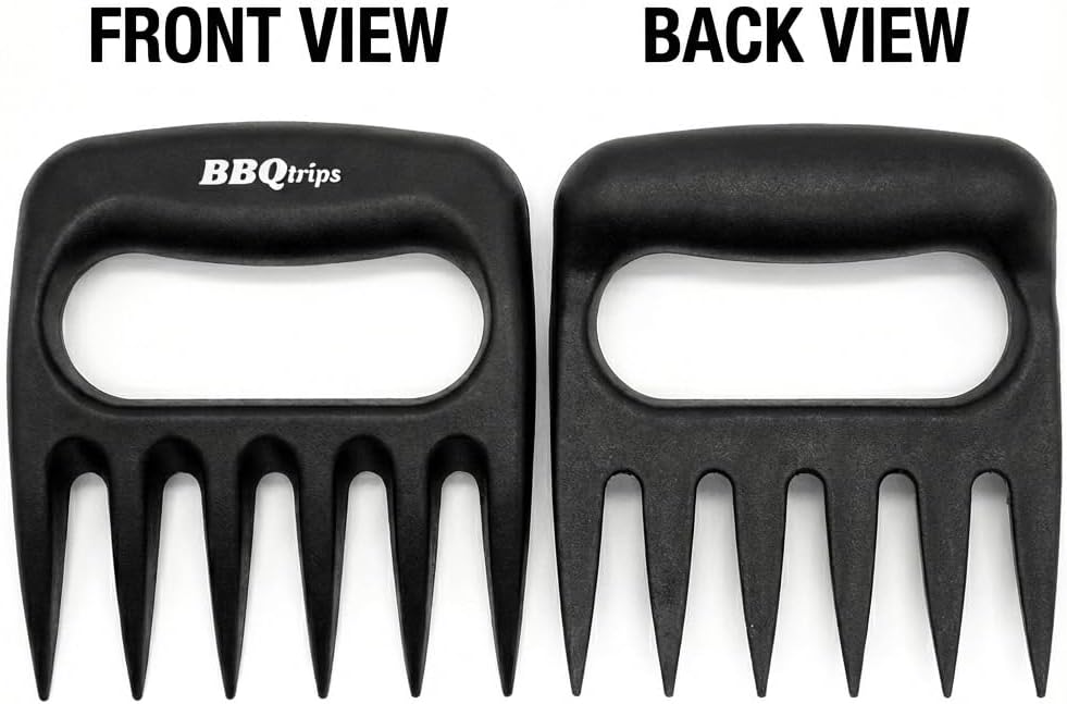 Meat Claws for Shredding Pulled Pork - Heavy Duty Solid Bear Claws Meat Shredder, Heat Resistant BBQ Smoker Accessories & Grilling Tools, Turkey Lifter Handling Forks, Gifts for Men