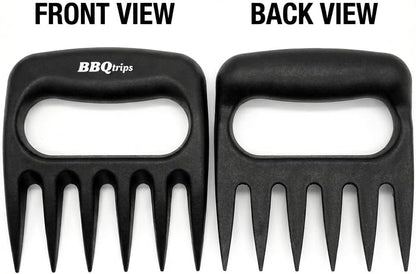 Meat Claws for Shredding Pulled Pork - Heavy Duty Solid Bear Claws Meat Shredder, Heat Resistant BBQ Smoker Accessories & Grilling Tools, Turkey Lifter Handling Forks, Gifts for Men