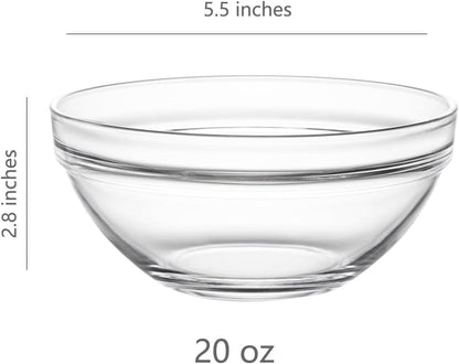 Sweejar Glass Mixing Bowls Set(set of 9),Nesting Bowls for Space Saving Storage,Great for Cooking,Baking,Prepping,Stackable Bowl Set…