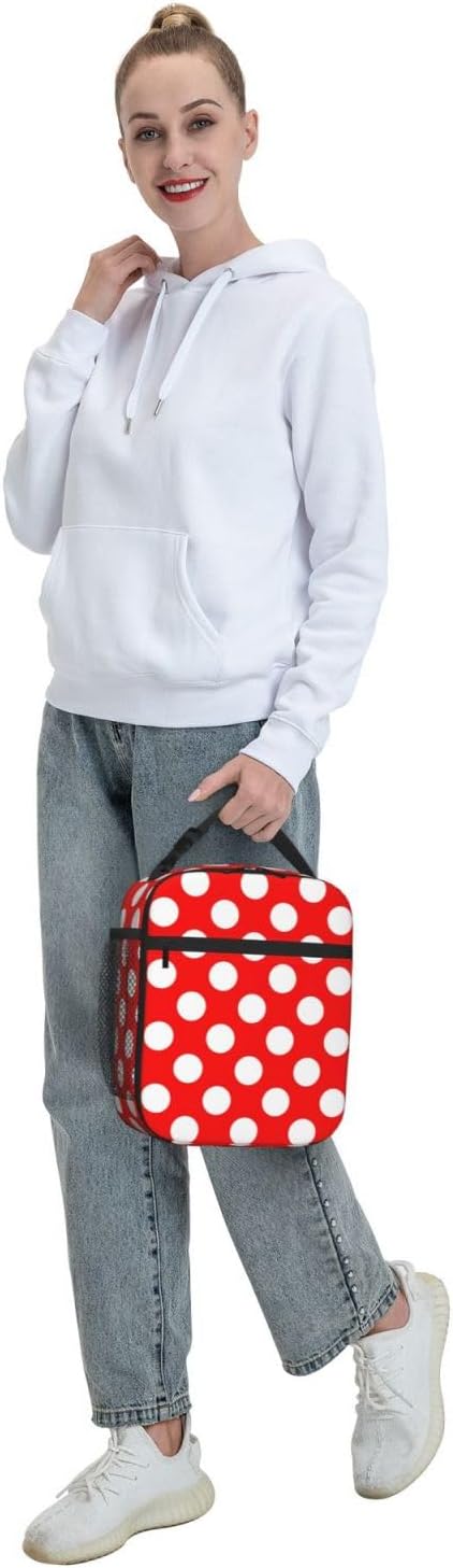 70s Retro Mushroom Floral Insulated Lunch Bag Reusable Cooler Lunch Box Portable Leakproof Thermal Container Tote Bags for Girls Boys School Travel