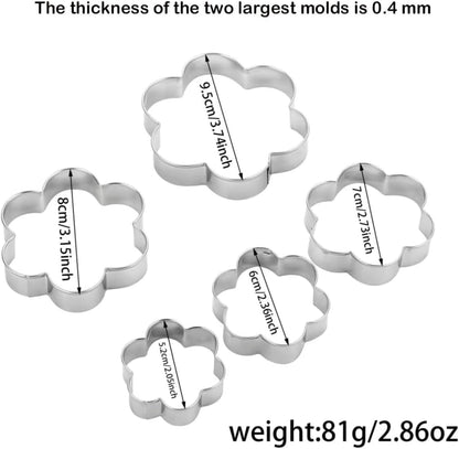 MrCookie 4" Large Christmas Cookie Cutters Set,Thickened Stainless Steel