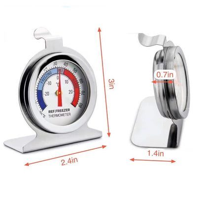 Refrigerator Freezer Thermometer, Large Dial Freezer Thermometer, Cooler/Fridge/Refrigerator Thermometer