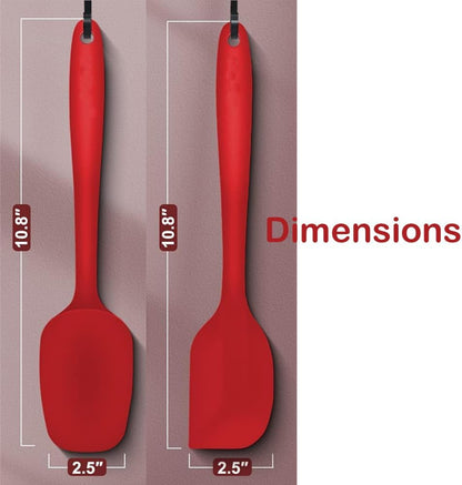 5-Pack Silicone Spatula Set – Heat-Resistant Baking, Cooking & Mixing Tools, Seamless Design, Non-Stick & Easy to Clean, Aqua Sky