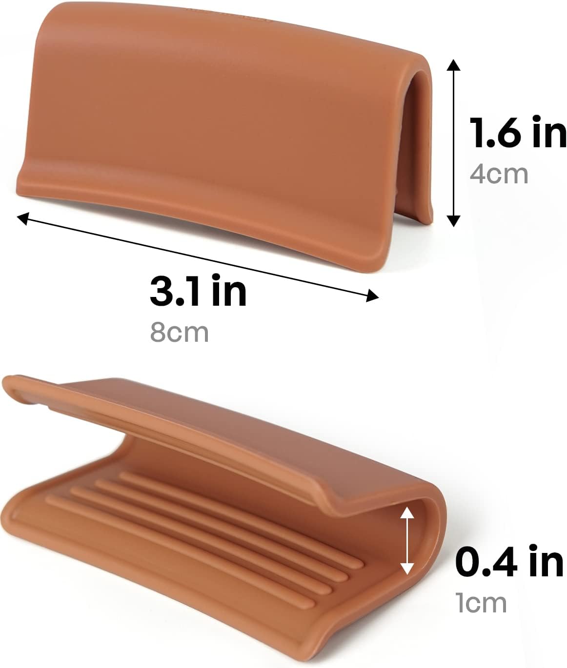Carrotez Silicone Pot Holders, Heat Resistant Pot Handle Covers for Kitchen, Accessories for Cast Iron or Ceramic Dutch Ovens, 1 Pair (2 pcs) - Cream