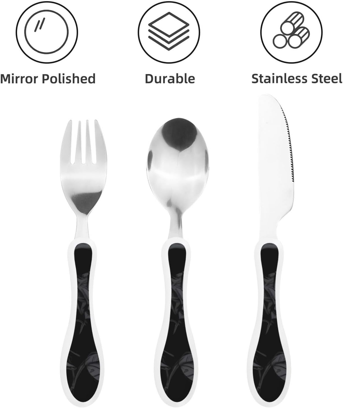 3-Piece Kids Silverware Set With Storage Case, Stainless Steel Reusable Children Safe Knife Spoon Fork Set Shih Tzu Dog Children Flatware Set For Kids Lunch Box