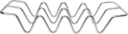 Dependable Industries inc. Essentials 3-Pack Stainless Steel Taco Holder Stand – Holds 4 Tacos Each, Oven & Grill Safe, Dishwasher-Safe Metal Taco Tray for Hard & Soft Shells, Taco Bar Serving Rack