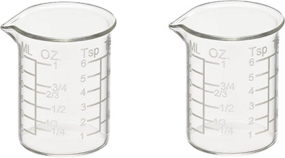 Ackers Etched Graduated Glass Measuring Cup - V-Shaped Spout- High Borosilicate Glass Measuring Cup for Kitchen or Dining, Easy to Read,1000 ML (32 Oz, 4 Cup)