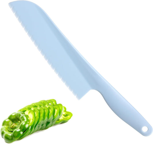 Lettuce Knife 11 Inch Nylon Knife Plastic Cake Knifes to Prevent From Turning Brown Professional Serrated Kitchen Cutter for Veggies Salad Fruit Cake Bread and More Safe Durable