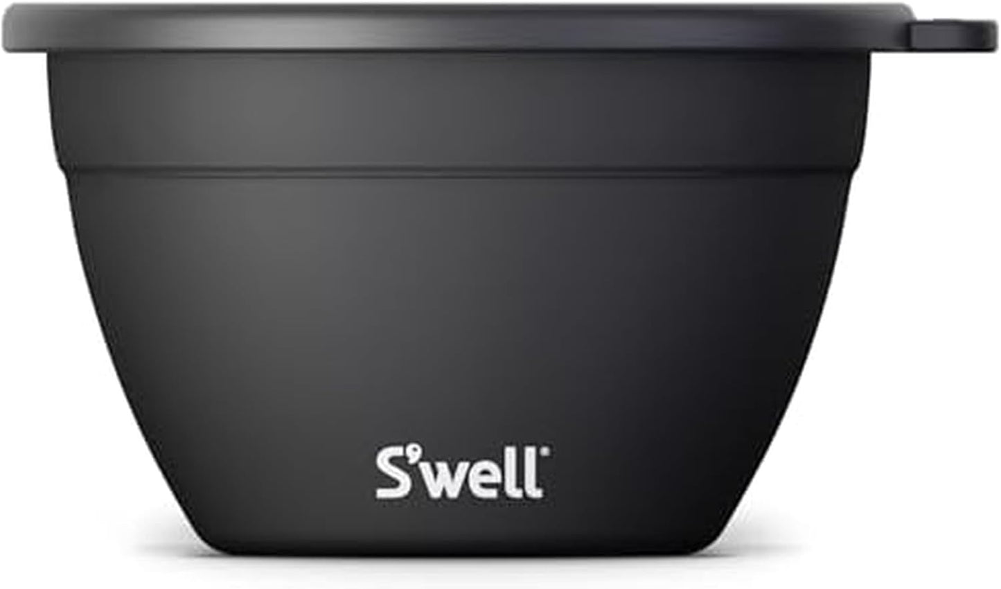 S'well Stainless Steel Salad Bowl Kit 64oz, Peacock Blue, Comes with 2oz Mini Canister and Removable Tray for Organization, Leakproof, Easy to Clean, Dishwasher Safe