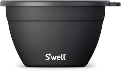 S'well Stainless Steel Salad Bowl Kit 64oz, Peacock Blue, Comes with 2oz Mini Canister and Removable Tray for Organization, Leakproof, Easy to Clean, Dishwasher Safe