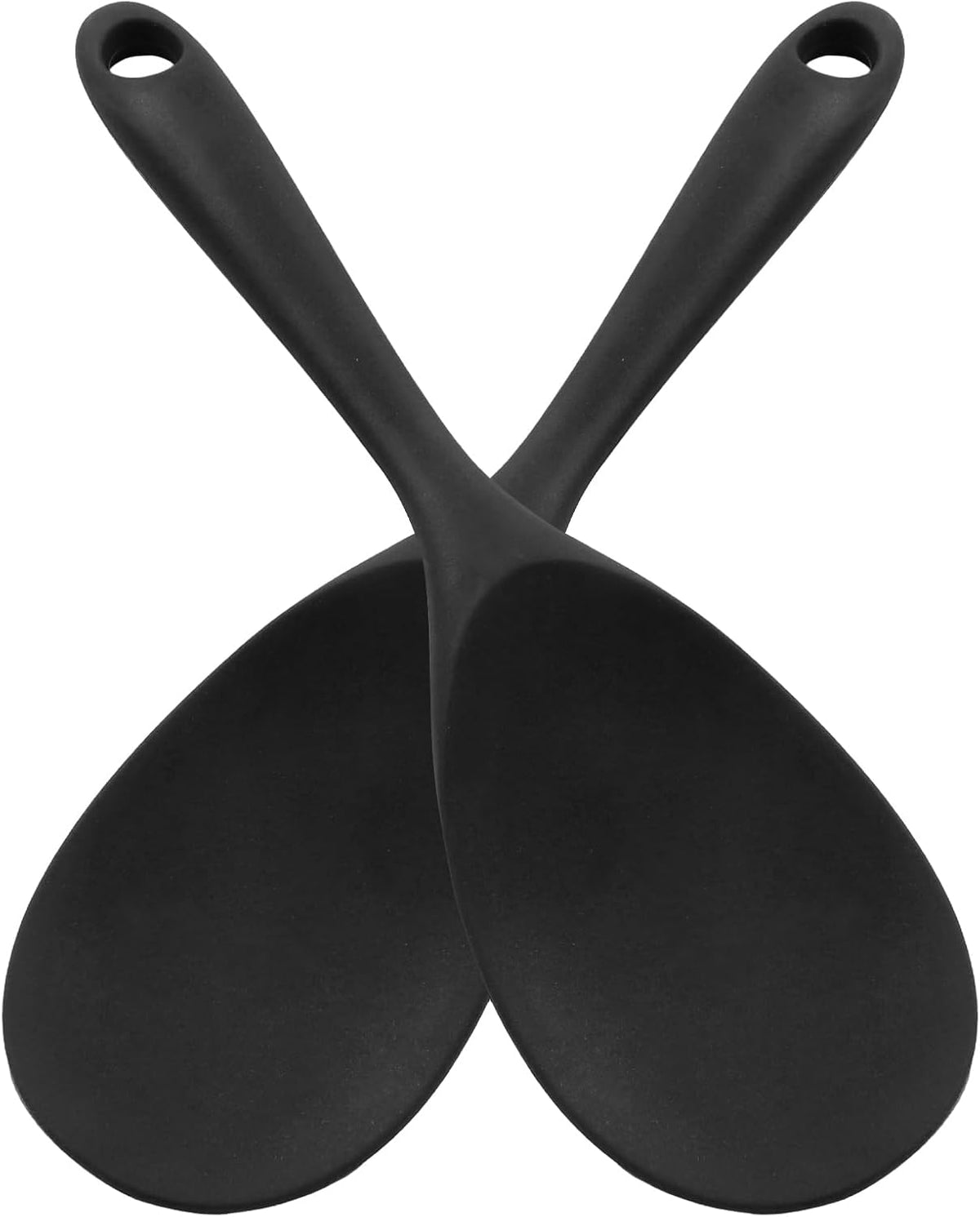 Silicone Rice Spoon Rice Paddle, White, 2 Pcs