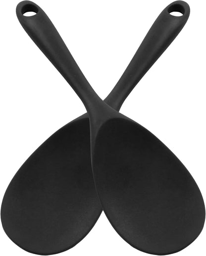 Silicone Rice Spoon Rice Paddle, White, 2 Pcs