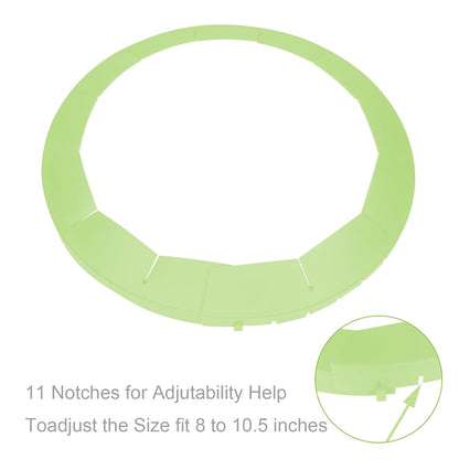2PCS Silicone Pie Crust Shields Adjustable Pie Protectors Heavy Duty Baking Pie Crust Cover Ring Silicone Pie Edges Deep Pie Shell Dish Pizza Pan Baking Accessories Fits 8-inch to 10-inch (Green)