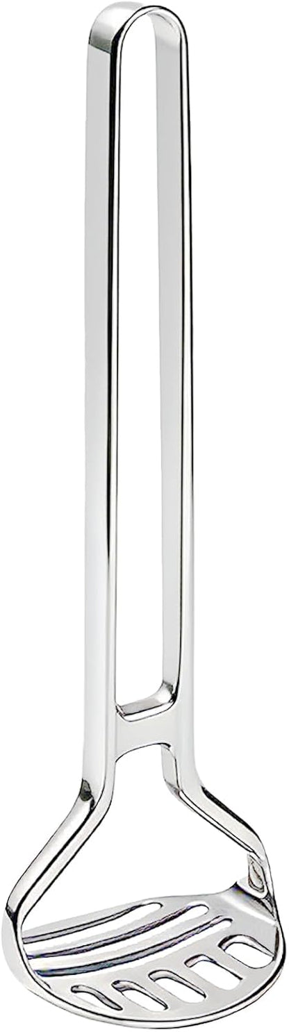Heavy Duty One-Piece Potato Masher - Solid Stainless Steel, No Seams Never Breaks - Effortless Mashing for Potatoes, Beans, Avocados - Dishwasher Safe & Rustproof, 11-Inch Kitchen Heirloom
