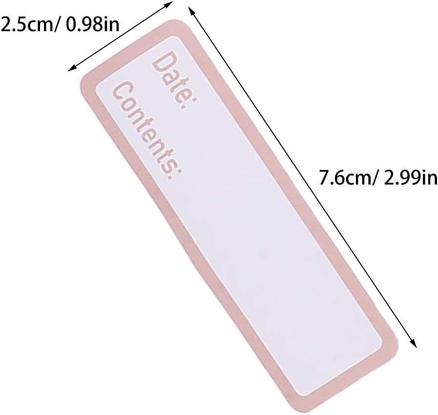 500pcs Food Date Sticker Labels Removable Self Adhesive Rectangular Decal - Water Oil Tear Resistant Tag for Freezer Refrigerator Containers