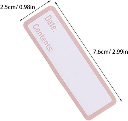 500pcs Food Date Sticker Labels Removable Self Adhesive Rectangular Decal - Water Oil Tear Resistant Tag for Freezer Refrigerator Containers
