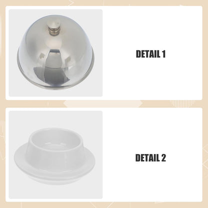 Stainless Steel Butter Dish with Lid Cheese Plate Relish Sauce Dish Small Serving Tray for Dining and Entertaining, 1pcs Set