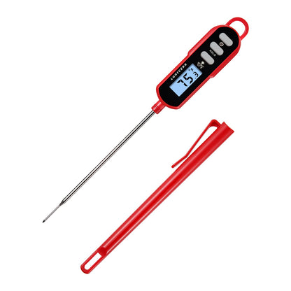 LONICERA Digital Candy Thermometer with Pot Clip, 11-Inch Probe, Red