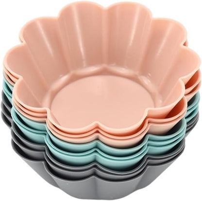 12Pack Silicone Muffin Cups Reusable Baking Mold for Cupcake Lunch Box Dividers(YH-334)