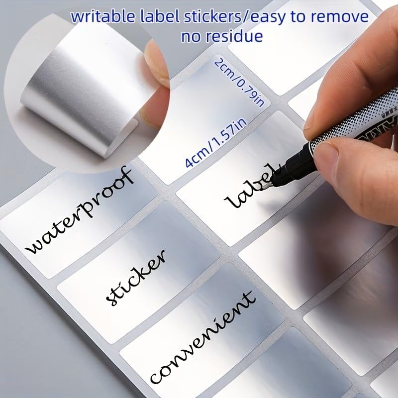 100-Pack Removable Freezer Labels, Waterproof Food Storage Stickers for Date & Contents Marking - Colors A