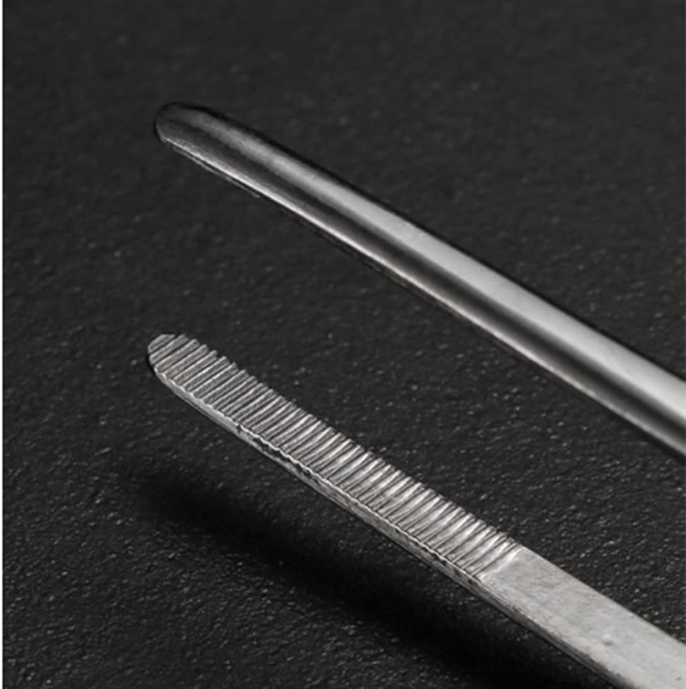 4 Pcs 5.5IN/14CMFood Tong Stainless Steel Cooking Tweezers Fine Tweezers, Kitchen Tweezers, Food Tweezers with Precision Serrated Tips for Cooking, Grilling, Baking,