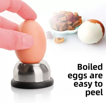 2 in 1 Egg Prep Tool, Egg Piercer & Egg Peeler for Hard Boiled Eggs, Easy Egg Shell Remover