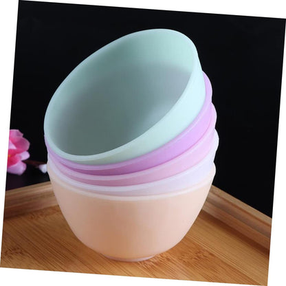 FOMIYES 5pcs Odorless Silicone Bowl Flexible Mixing Bowls for Home Use for Facial Mask Prep Sauces and Ingredients Dishwasher Safe