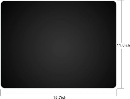 Silicone Placemats, Food-Grade Non-Slip Waterproof, Dining, Stain Resistant, Countertop Protector, Kitchen Counter Mat, Heat Resistant, Baking mat Dishwasher Safe (23.6"×15.7"-1pack, Black)