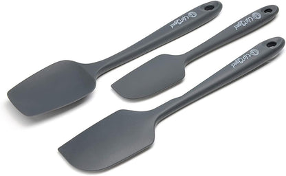 UpGood Silicone Spatula Set 600°F - High Heat Resistant Nonstick, Small and Large Kitchen Spatulas - Flexible BPA Free Professional Grade Cookware - Utensils for Cooking, Baking, Mixing(4 Pcs, Grey)