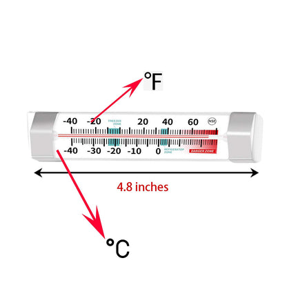 Refrigerator and Freezer Thermometer - NeilBee 3 Pack Fridge Thermometer with Stainless Steel Clip, Waterproof Analog, Large Dial, Accurate, Easy to Read for Kitchen, Restaurant, Cooler, Lab