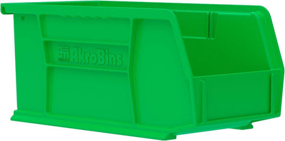 Akro-Mils 30230 AkroBins Plastic Storage Bins, Space-Saving Stackable Bins for Garage, Pantry, Craft Organization, 10.5 "L x 5.5 "W x 5"H, Blue, 12-Pack