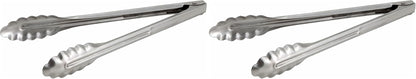 Winco Stainless Steel, Coiled Spring Utility Tong Heavyweight, 12-Inch, Medium