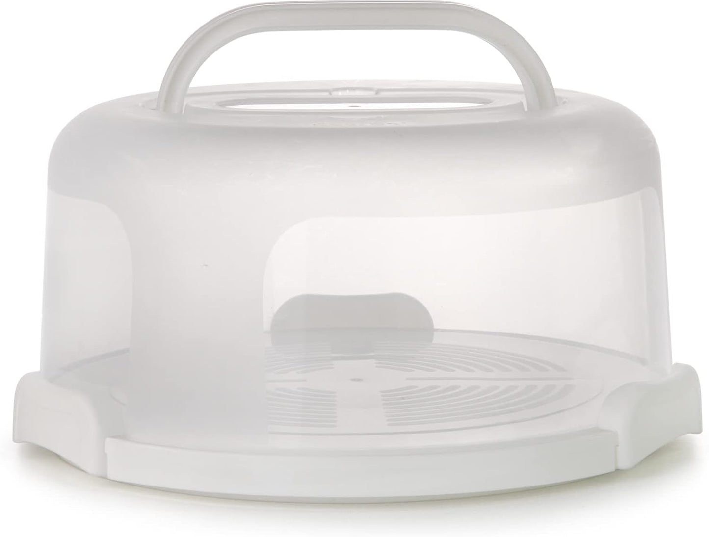Zoofen Plastic Cake Carrier with Handle 10in Cake Holder Cake Stand with Lid Pink Cake Container for 10in Cake Round Cake Carrier for Transport