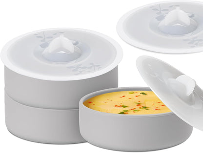 Egg Poacher Set of 3, Silicone Egg Poaching Cups with Lids for Microwave Egg Cooking, Toaster Oven Air Fryer Egg Mold Nonstick Poached Egg Maker