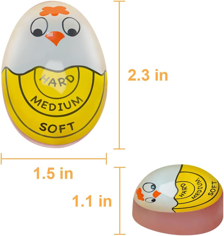 Egg Boiling Timer 3-Pack – Color-Changing in-Water Indicator for Soft, Medium & Hard Eggs