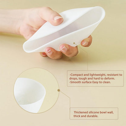 10 Piece Silicone Mixing Bowl Set, 3.93-Inch Microwaveable Silicone Bowls, Facial Bowls for Aestheticians, for Facial Masks, Mud Masks and Other Skin Care Products（White）